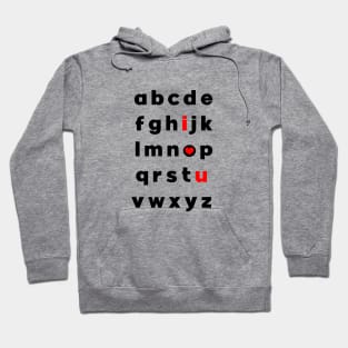 Alphabet I love you Hoodie